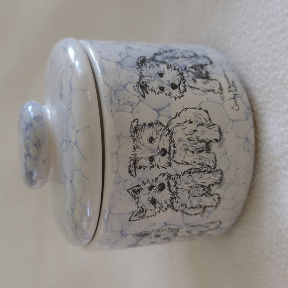 Westie or Scottie Puppies porcelain jar. - Picture 2 of 8